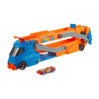 Hot Wheels. Miejski transporter + auto Mattel