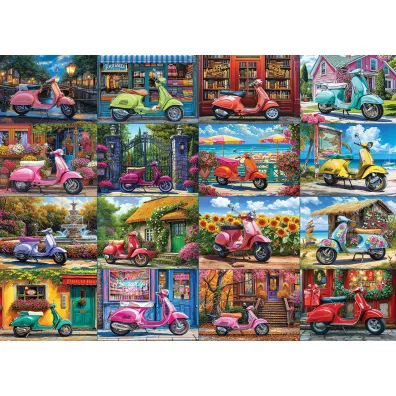 Puzzle 1000 16 Scooters by Chris Bigelow 6000-5916 Eurographics