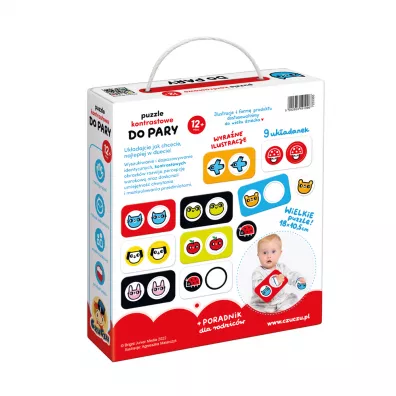 CzuCzu. Puzzle kontrastowe Do pary 12 mies.+ Bright Junior Media