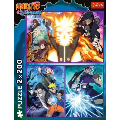 Puzzle Naruto Shippuden 2x200 el. Ninja z Wioski Ukrytego Li�cia Trefl