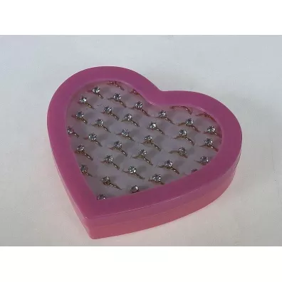 Zestaw 36 szt. pier�cionk�w z bia�ym diamentem Adar