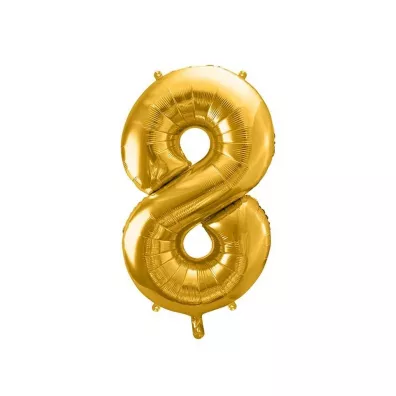 PartyDeco Balon foliowy 8 z�oty 86cm