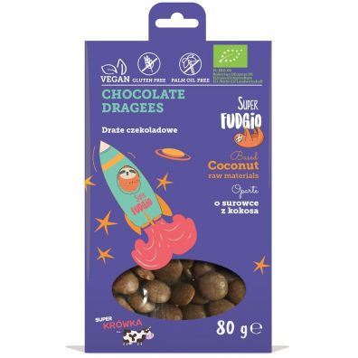 Super Fudgio Draże czekoladowe 80 g Bio