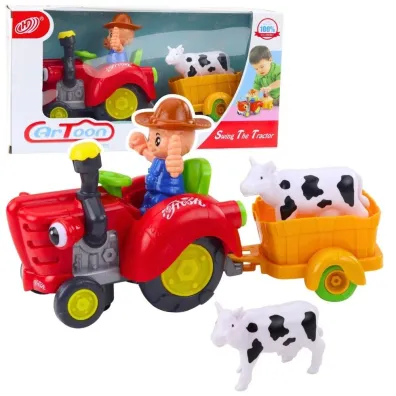 Traktor interaktywny z przyczepk� i figurkami LeanToys