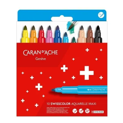 Carandache Flamastry akwarelowe Swisscolor Maxi 10 kolor�w 10 szt.