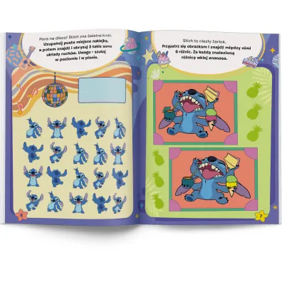 Stitch. 100 brokatowych naklejek