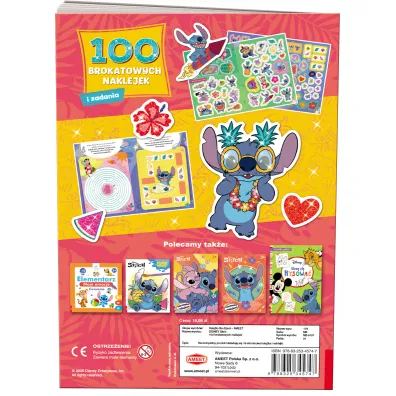 Stitch. 100 brokatowych naklejek
