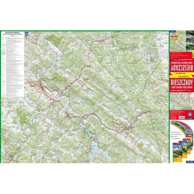 Bieszczady i G�ry Sanocko-Turcza�skie; papierowa mapa turystyczna 1:65 000