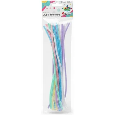 Titanum Druciki dekoracyjne 0,6x30cm 6 kolor�w 24 szt