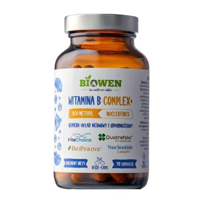 Biowen Witamina B Complex+ Suplement diety 90 kaps.