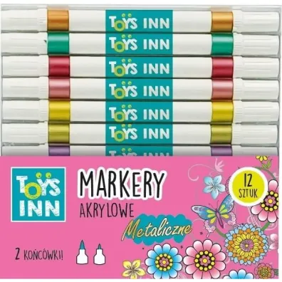 Stnux Markery akrylowe metaliczne 2 ko�c�wki 12 szt.