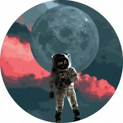 Twoje Hobby Malowanie po numerach okr�g�e - Astronauta... 40cm