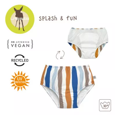 Lassig Majteczki pieluszka do pywania Splash & Fun Fale blue/nature, rozm. 74/80