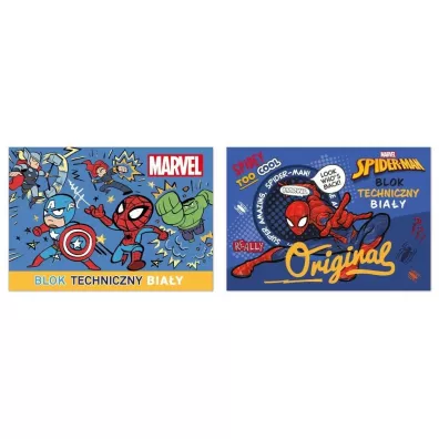 Beniamin Blok techniczny A4/10K bia�y Spider man mix