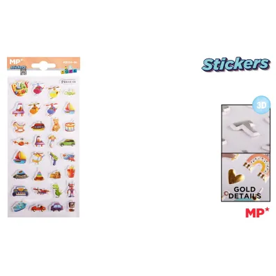 Main paper Naklejki 3D zabawki