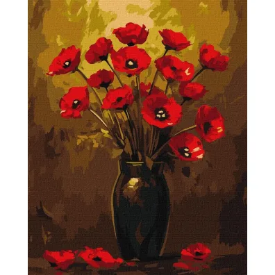 Ideyka Malowanie po numerach - Bukiet mak�w 40x50cm