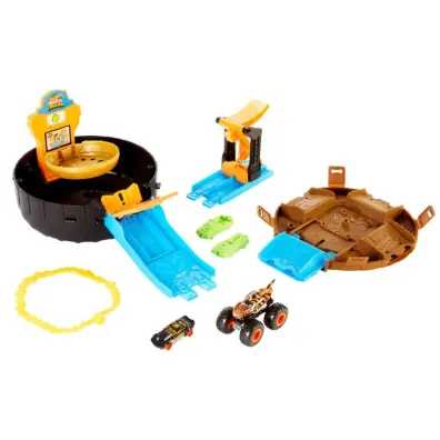 Hot Wheels. Monster Trucks Opona - Kaskaderska arena Zestaw GVK48 Mattel