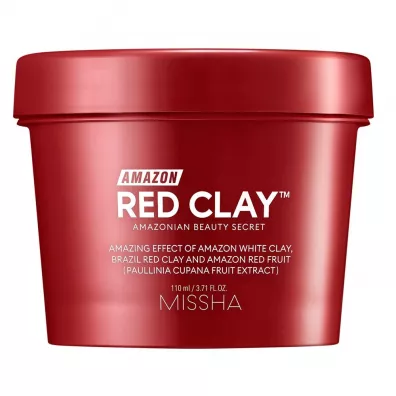 Missha Amazon Red Clay Pore Mask oczyszczaj�ca maska typu Wash Off 110 ml