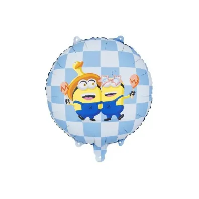 PartyDeco Balon foliowy pastylka Minionki 35x35cm