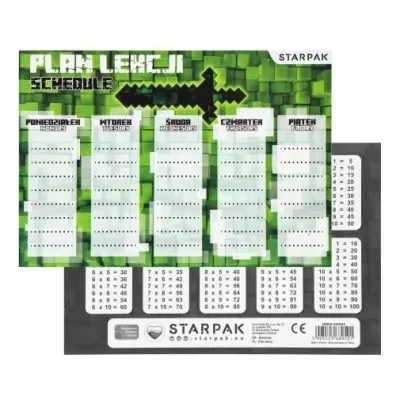 Starpak Plan lekcji z tabliczk� mno�enia Games