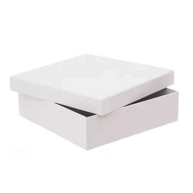 Pudeko tekturowe biae 23,5x23,5x6,5cm