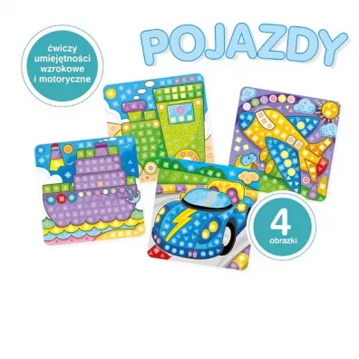 Piankowa wyklejanka. Pojazdy. Zmy�lna g��wka - zr�czna r�czka. Genialny dzieciak Askato