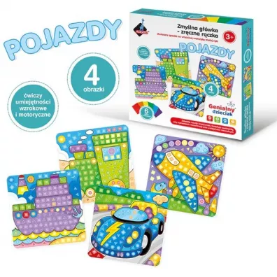 Piankowa wyklejanka. Pojazdy. Zmy�lna g��wka - zr�czna r�czka. Genialny dzieciak Askato