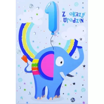 Trend Kartka okoliczno�ciowa Urodziny Roczek TS01