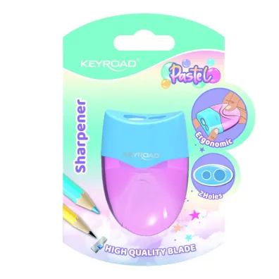 Keyroad Temper�wka plastikowa pastel podw�jna z pojemnikiem