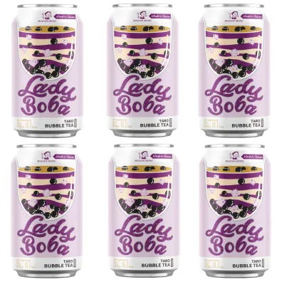 Madam Hong Zestaw Bubble tea taro 6 x 315 ml