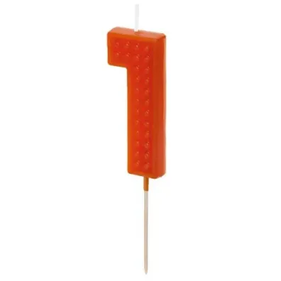 PartyDeco �wieczka urodzinowa 1 czerwona 6cm