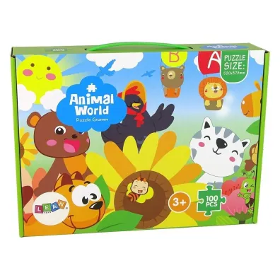 Puzzle 100 el. Zwierz�tka LeanToys