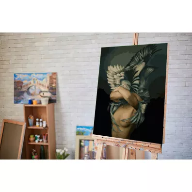 Twoje Hobby Malowanie po numerach - Dziewczyna Ptak 40x50cm