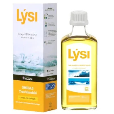 Lysi Tran Islandzki suplement diety Cytrynowy 240 ml