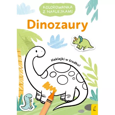 Kolorowanka z naklejkami. Dinozaury