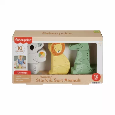 Fisher-Price. Drewniane zwierz�tka Uk�adaj i sortuj Mattel