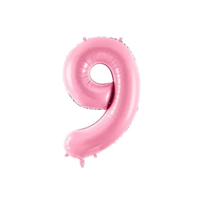 PartyDeco Balon foliowy 9 r�owy 86cm