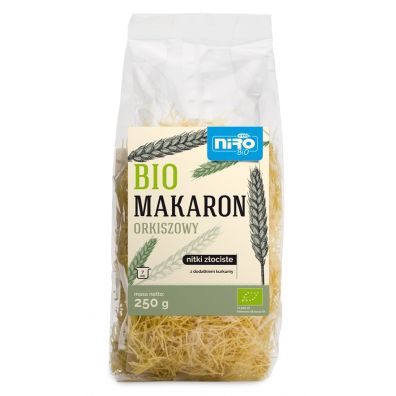 Niro Makaron orkiszowy z kurkumą nitki złociste 250 g Bio