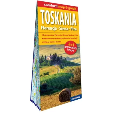 Toskania Florencja Siena Piza laminowany map&guide 2w1przewodnik i mapa