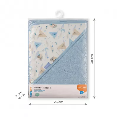 Babyono Okrycie kpielowe frotte z kapturkiem 100x100cm