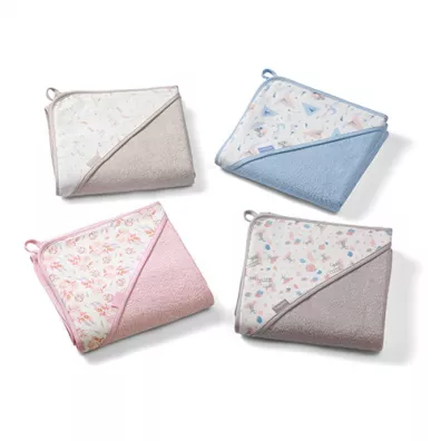 Babyono Okrycie kpielowe frotte z kapturkiem 100x100cm