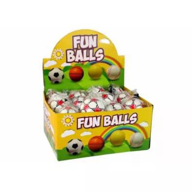 Pi�ka no�na na gumce jojo 6cm bia�a z gwiazdami LeanToys