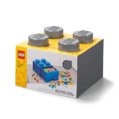 Szuflada klocek LEGO Brick 4 Ciemnoszara