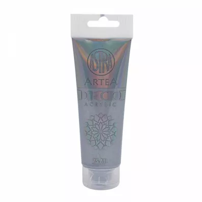 Astra Farba akrylowa Deco w tubie metaliczna srebrna 75ml