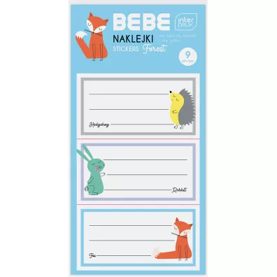BEBE Friends Naklejki na zeszyty Pastel 9 szt.