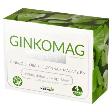 Xenico Pharma Ginkomag Plus - suplement diety 120 kaps.