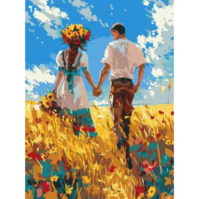Ideyka Malowanie po numerach - Spacer zakochanych 30x40cm