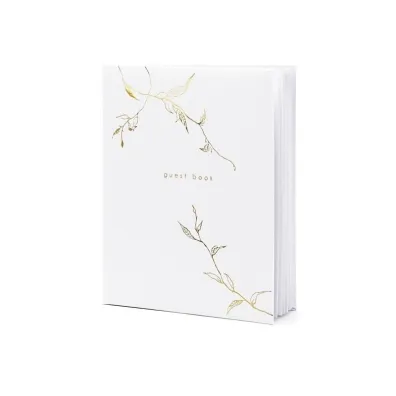 PartyDeco Ksi�ga Go�ci Guest book 20x24.5cm bia�y 22 kartki