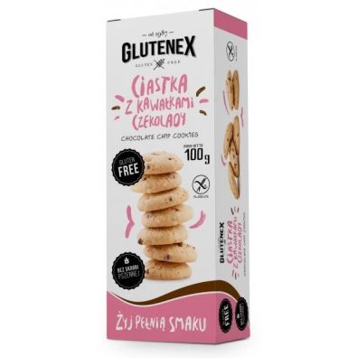 Glutenex Ciastka z kawakami czekolady bezglutenowe bezglutenowe 100 g