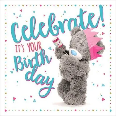 Carte Blanche Karnet holograficzny 3D Celebrate It`s Your Birthday